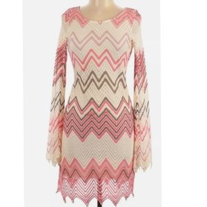 Windsor Chevron/herringbone pattern dress Sz S